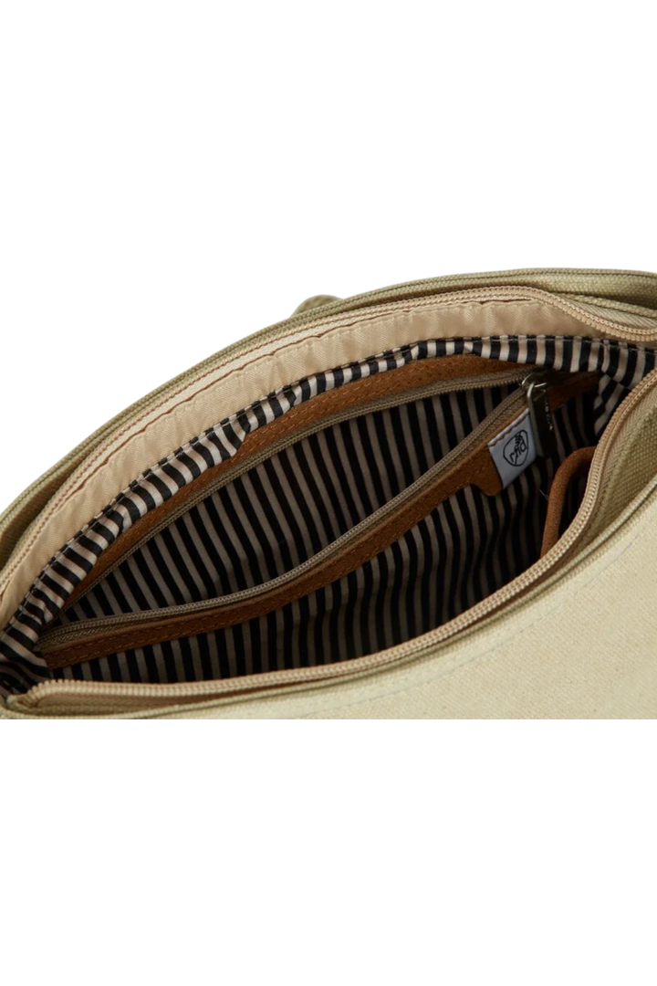 Travelon Anti-Theft Heritage Saddle Crossbody Bag - Natural