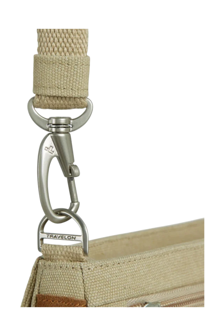 Travelon Anti-Theft Heritage Saddle Crossbody Bag - Natural