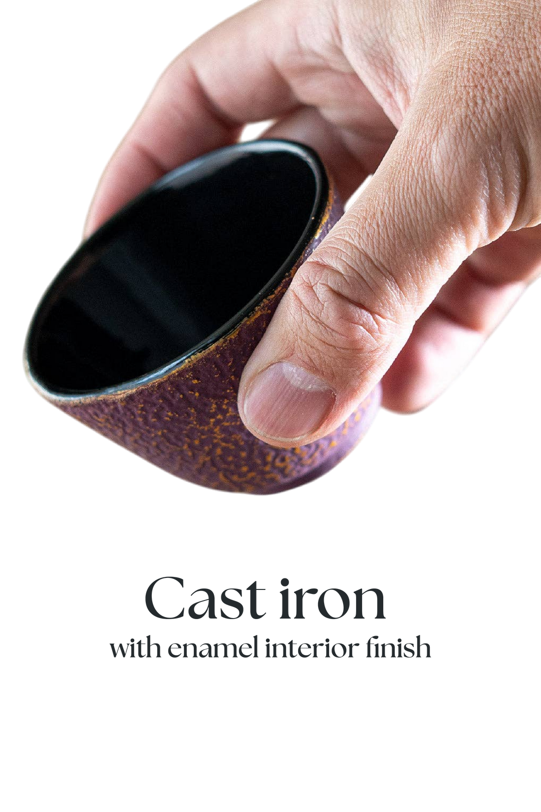 3 oz Purple Cast Iron Tea Cup