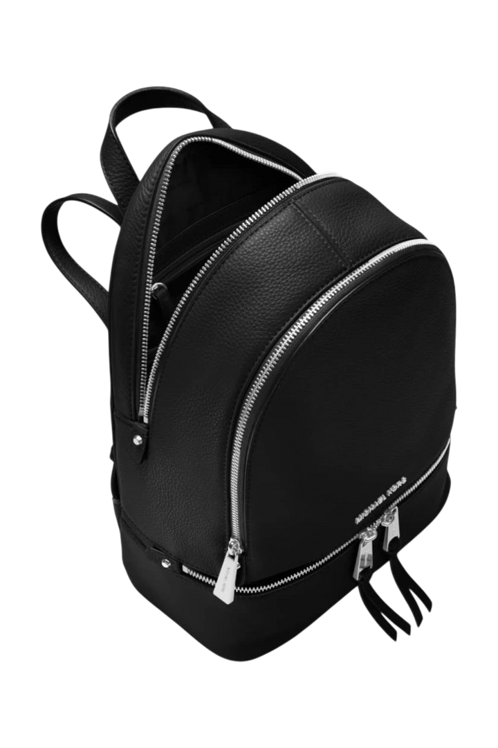 Michael Kors Rhea Medium Pebbled Leather Backpack - Black