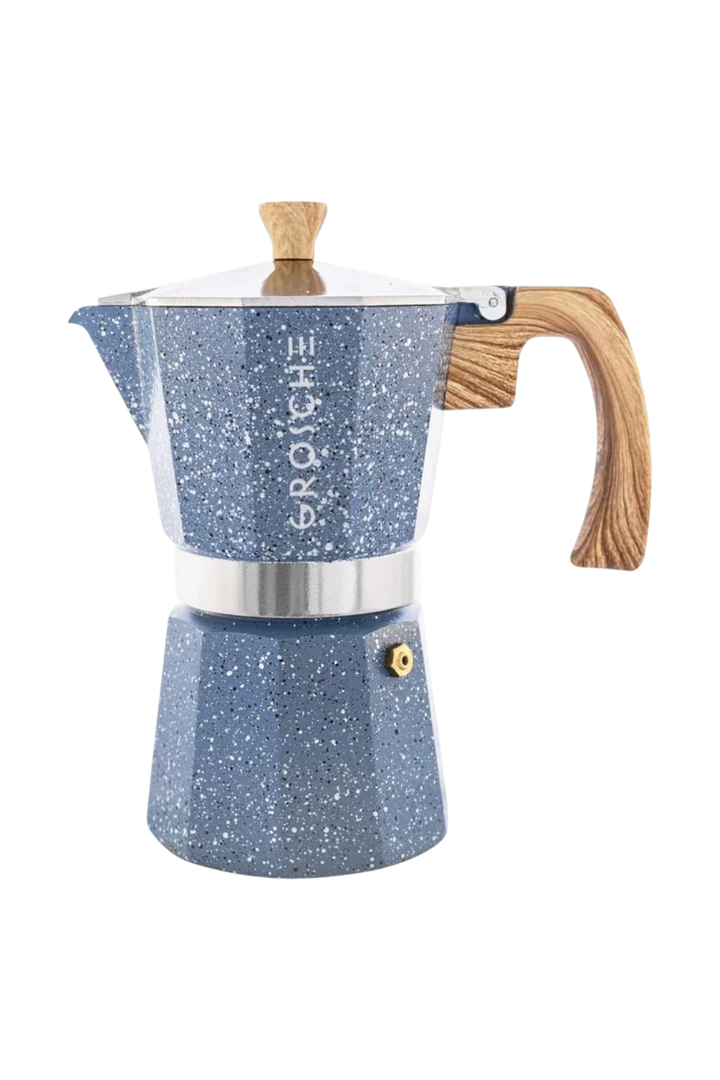 GROSCHE MILANO STONE Stovetop Espresso Maker – Indigo Blue