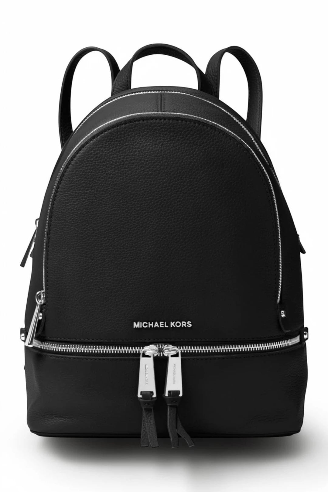 Michael Kors Rhea Medium Pebbled Leather Backpack - Black