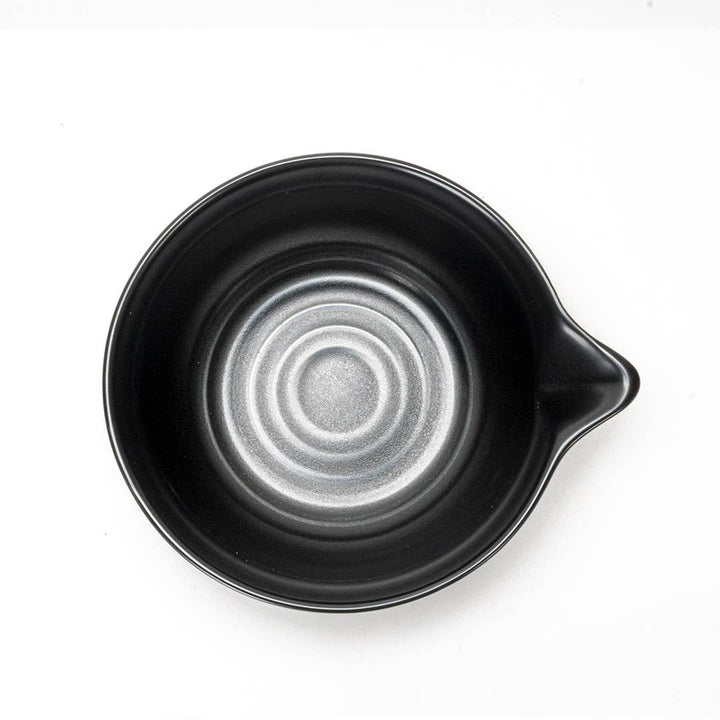 Matcha Latte Bowl with Spout – Black Matte (10 oz)