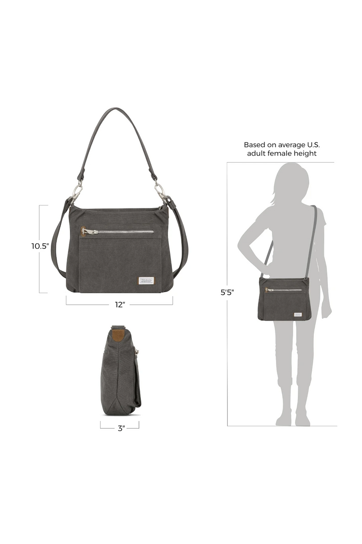 Travelon Anti-Theft Heritage Hobo Bag – Pewter
