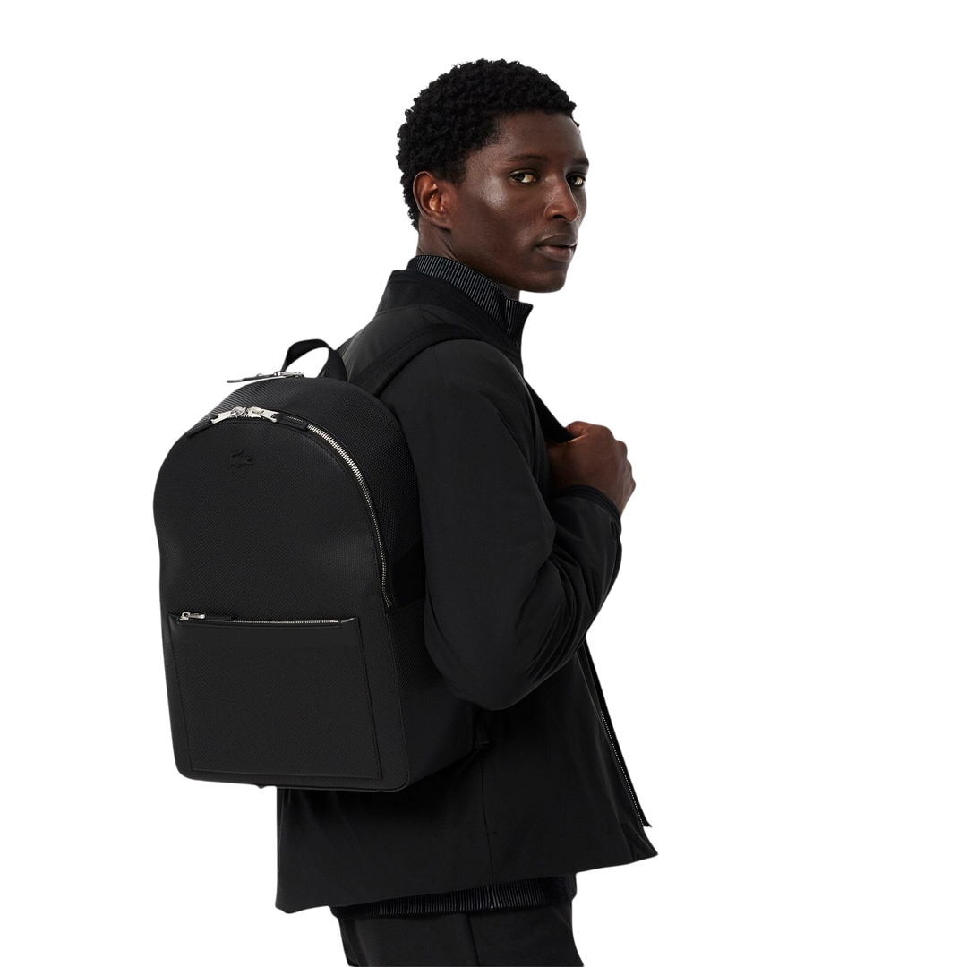 Lacoste Men's Chantaco Piqué Leather Backpack