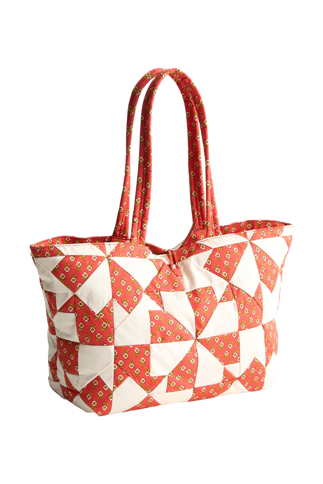 Vera Bradley Small Hathaway Tote – Poppy Patchwork Cotton Handbag
