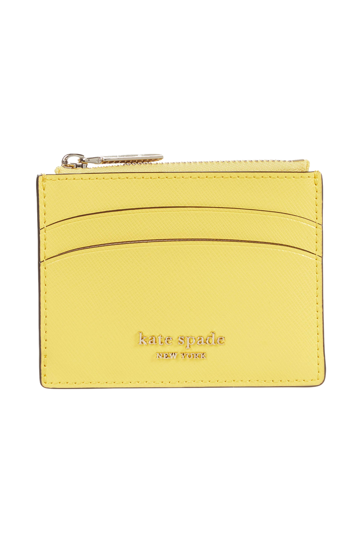 Kate Spade Spencer Coin Card Case – Yellow Sesame Saffiano Leather