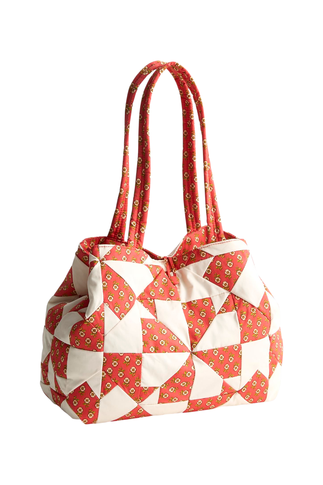 Vera Bradley Small Hathaway Tote – Poppy Patchwork Cotton Handbag
