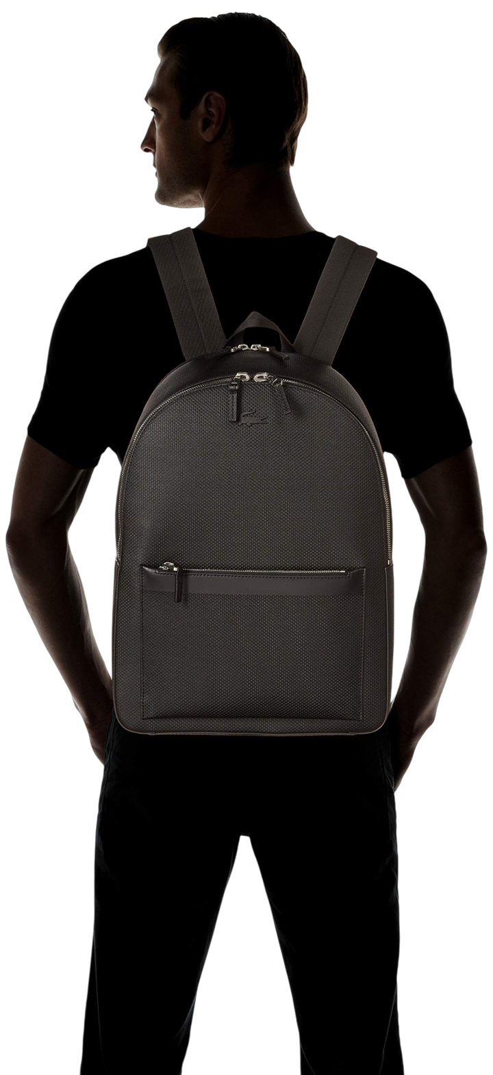 Lacoste Men's Chantaco Piqué Leather Backpack