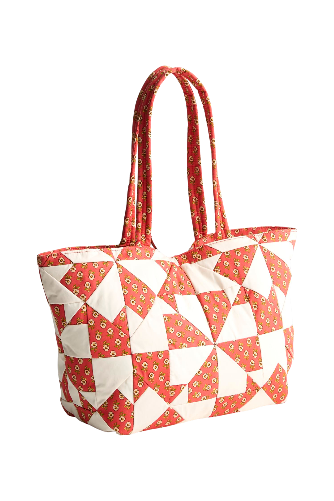 Vera Bradley Small Hathaway Tote – Poppy Patchwork Cotton Handbag