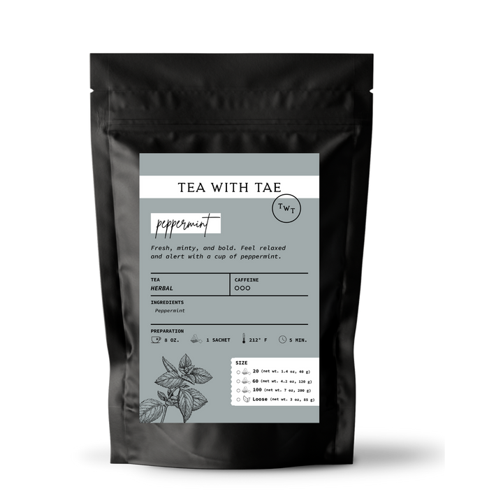 Peppermint Herbal Loose Leaf Tea Pouch (3oz)