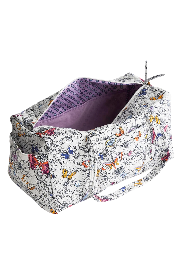 Vera Bradley Women's Original Duffel Bag - Premium Cotton - Wing + Bloom