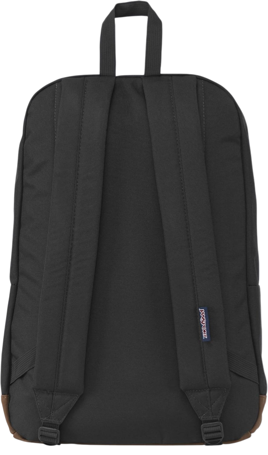 JanSport Cortlandt 15" Laptop Backpack – Black Vegan Leather, Durable & Stylish