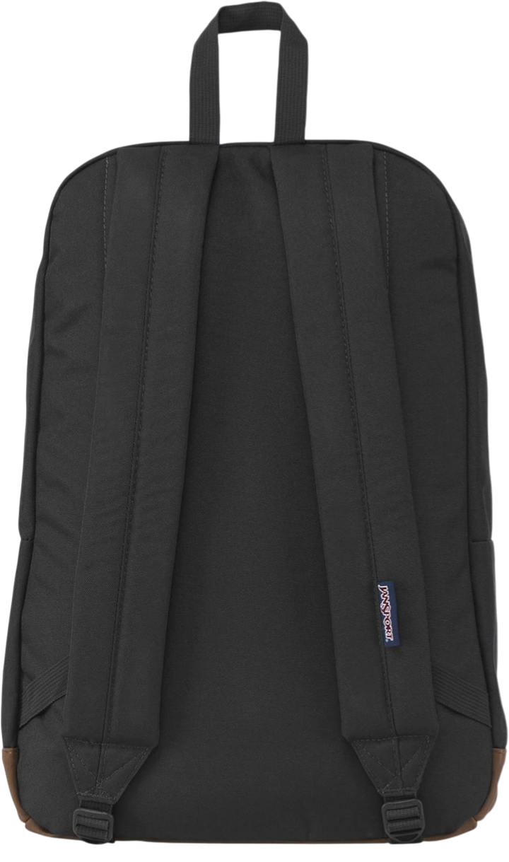 JanSport Cortlandt 15" Laptop Backpack – Black Vegan Leather, Durable & Stylish