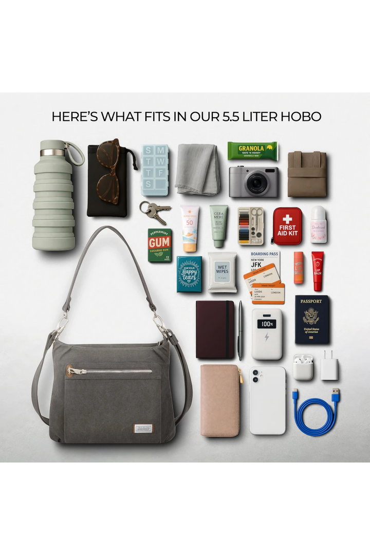 Travelon Anti-Theft Heritage Hobo Bag – Pewter