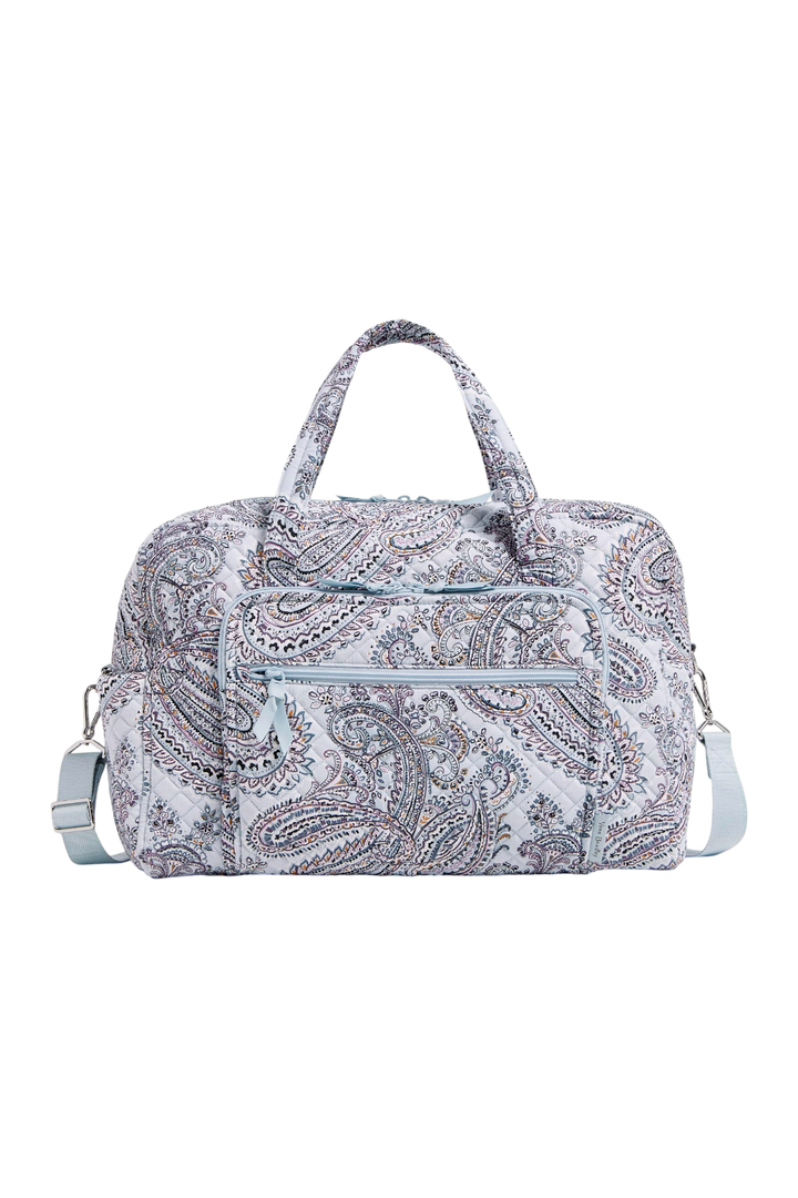 Vera Bradley Women's Cotton Weekender Travel Bag - Soft Sky Paisley