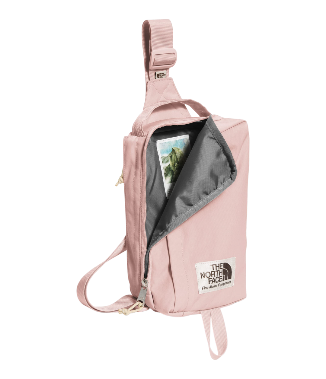 The North Face Berkeley Field Bag Pink Moss Gravel Nylon Shoulder Pack 5L