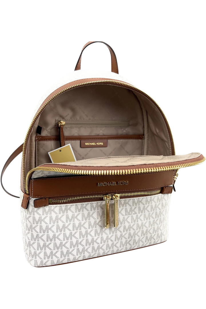 Michael Kors Kenly Medium Logo Backpack - Vanilla
