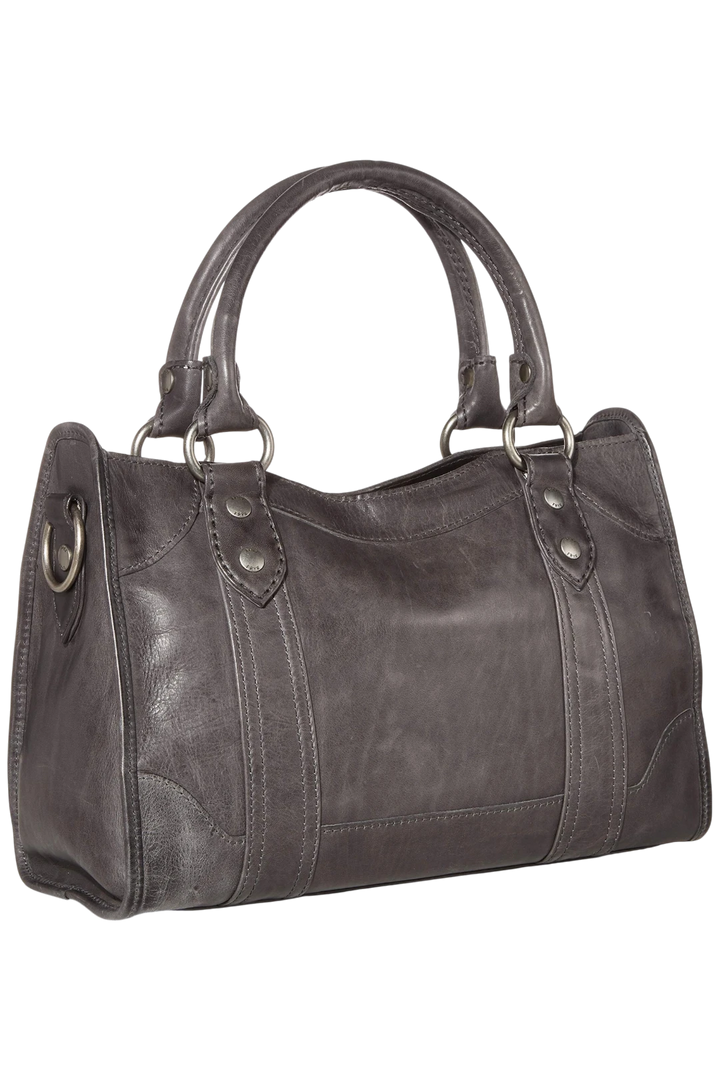 FRYE Melissa Satchel Leather Handbag - Carbon