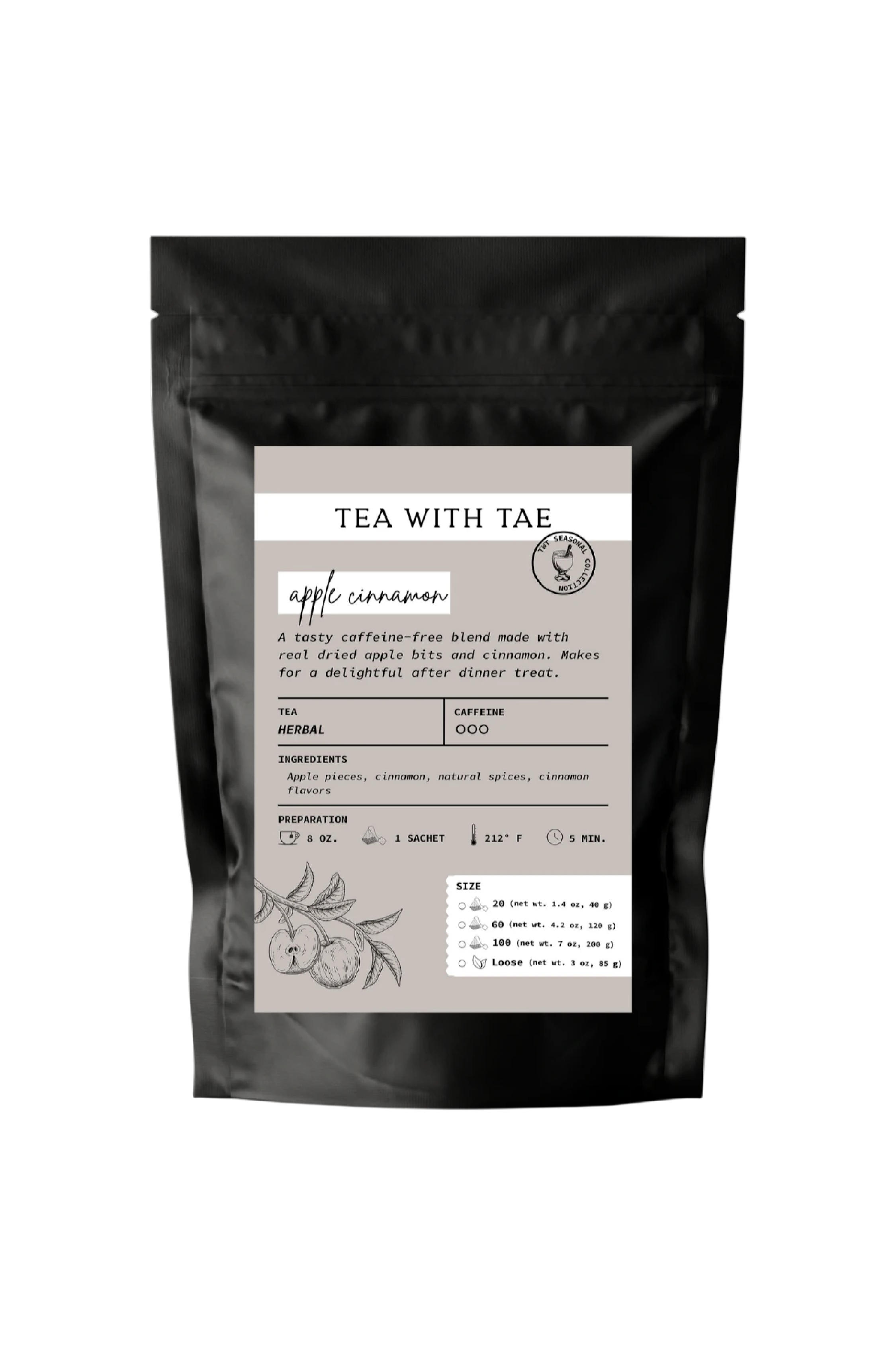 Apple Cinnamon Herbal Tea Pouch
