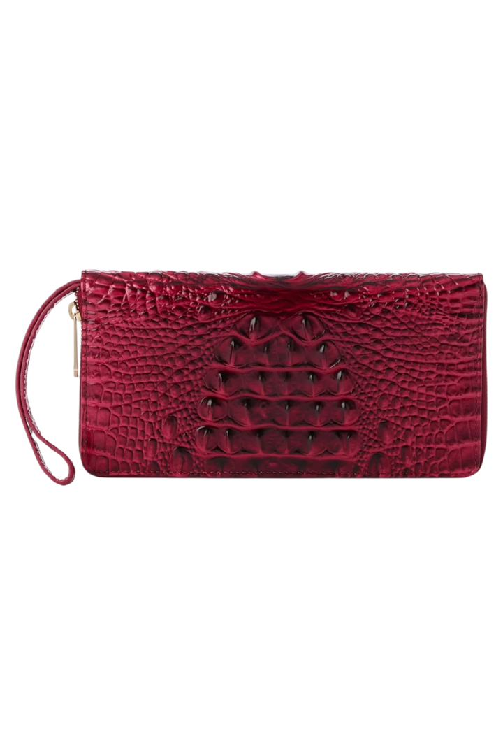 BRAHMIN Skyler Clutch – Merlot Ombre Melbourne