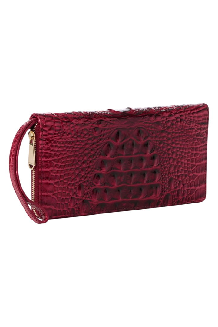 BRAHMIN Skyler Clutch – Merlot Ombre Melbourne