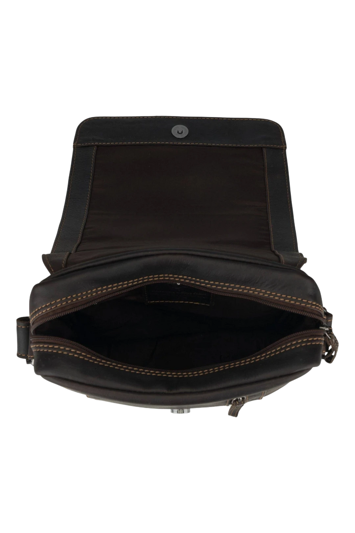 Boulder Leather Messenger Bag – Brown