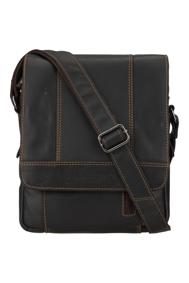 Boulder Leather Messenger Bag – Brown