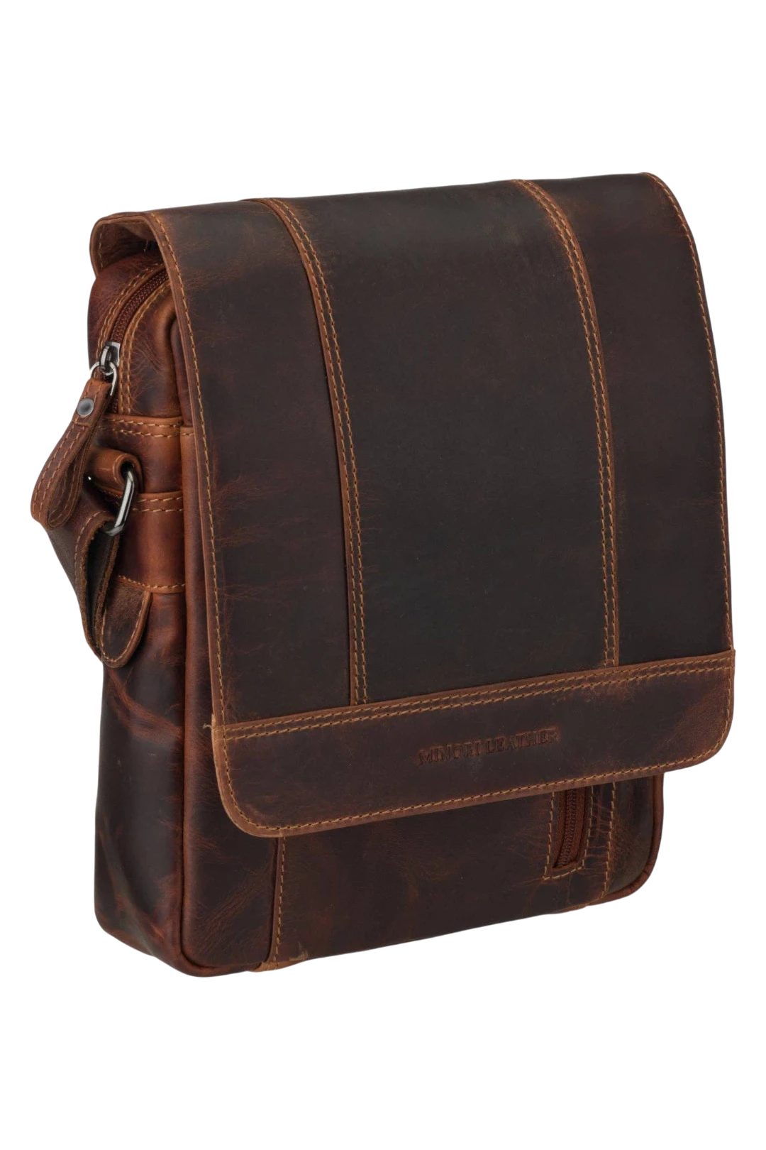 Boulder Leather Messenger Bag – Chestnut