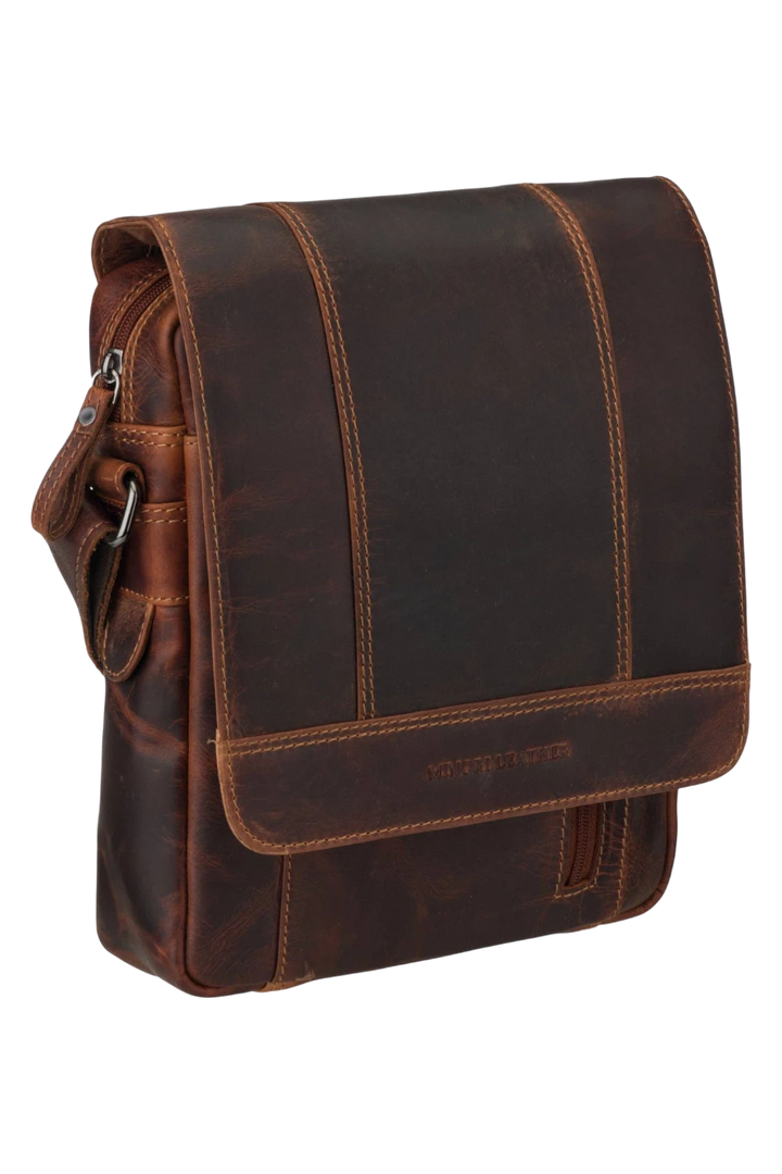 Boulder Leather Messenger Bag – Chestnut