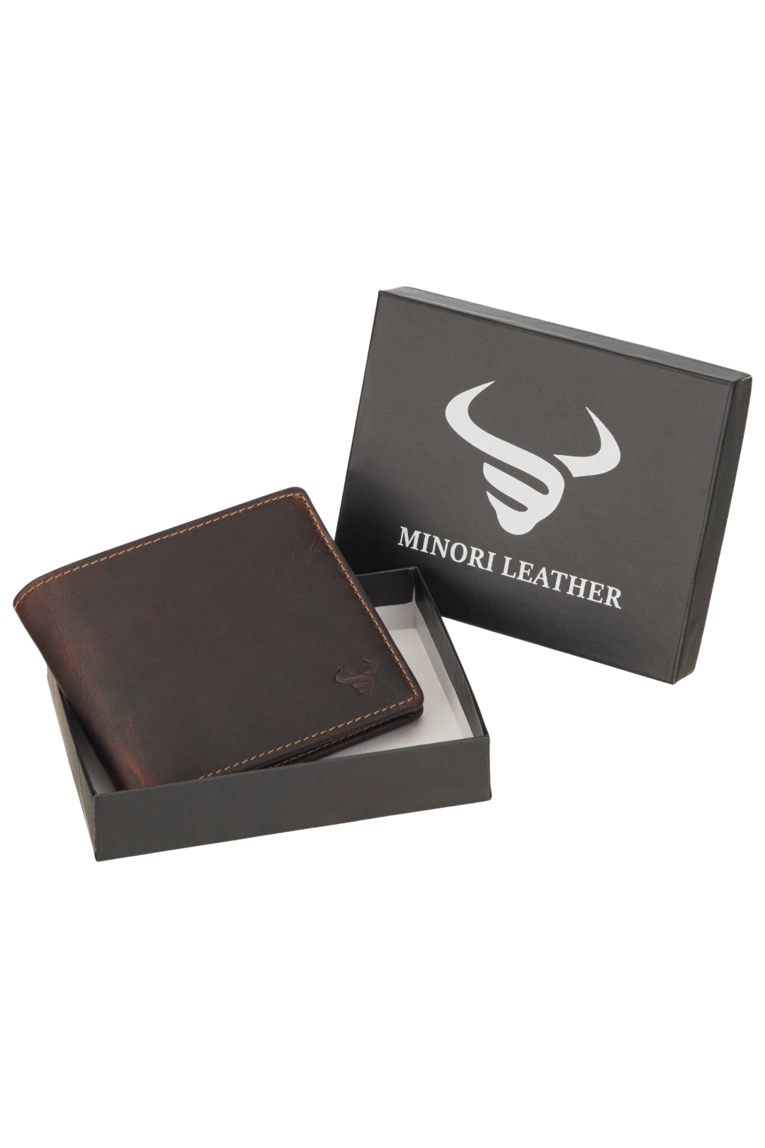 Minori Leather Charlie Leather Men's Bifold Wallet – Chestnut