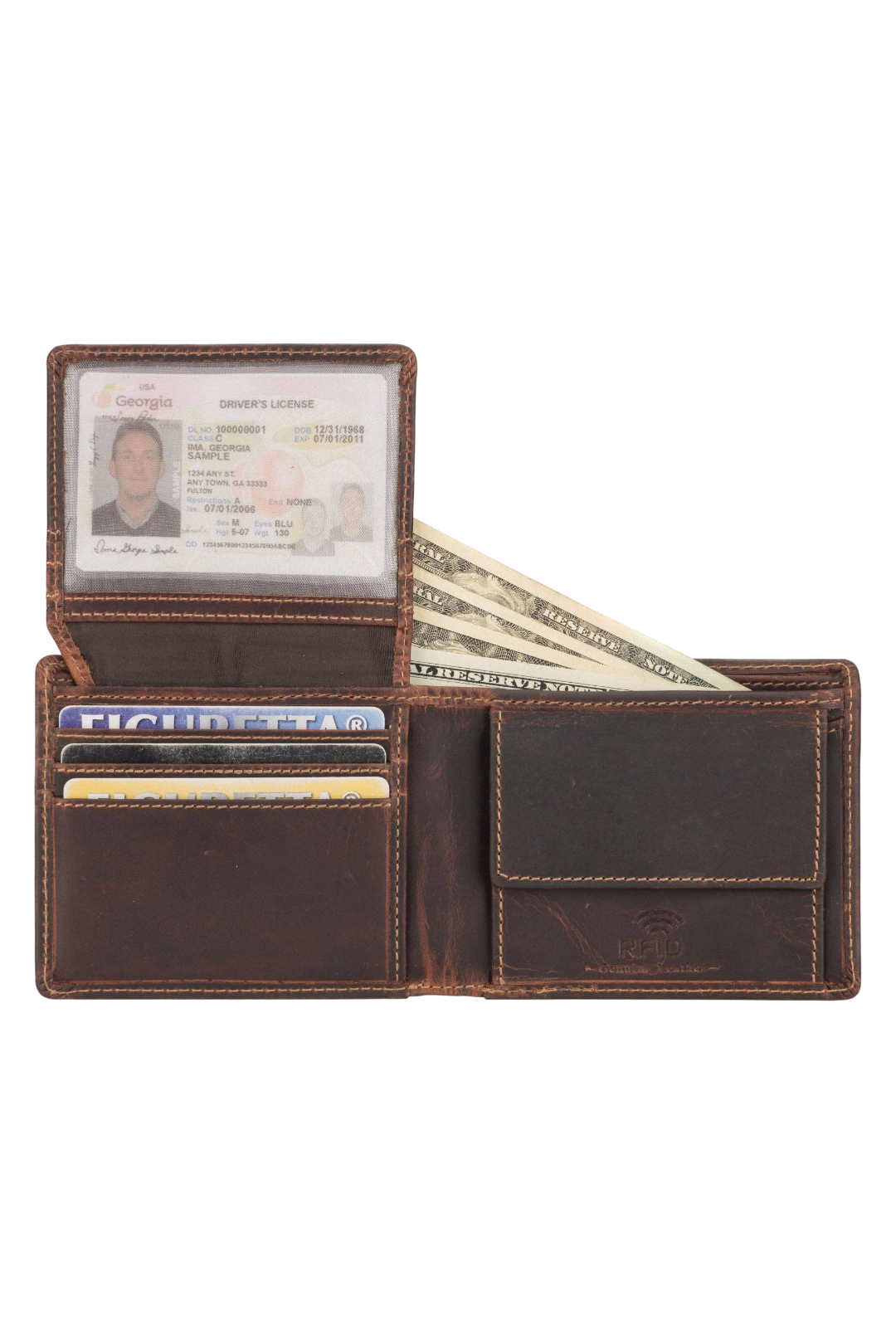 Minori Leather Charlie Leather Men's Bifold Wallet – Chestnut
