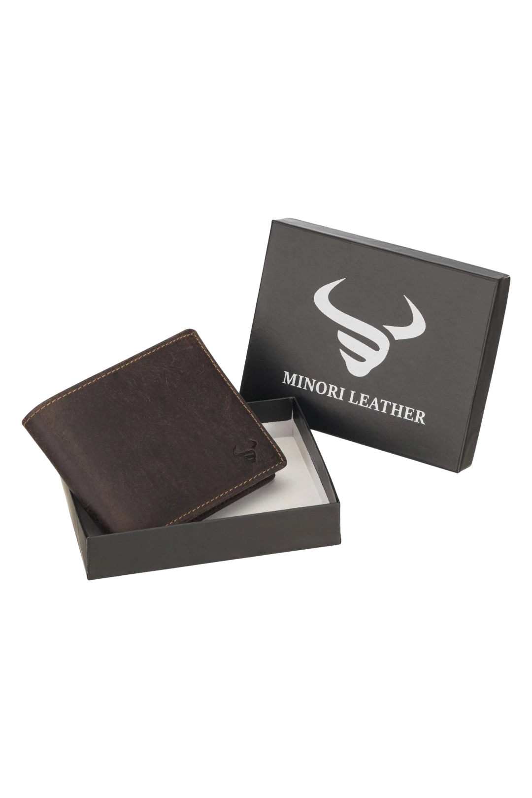 Minori Leather Charlie Leather Men's Bifold Wallet – Brown