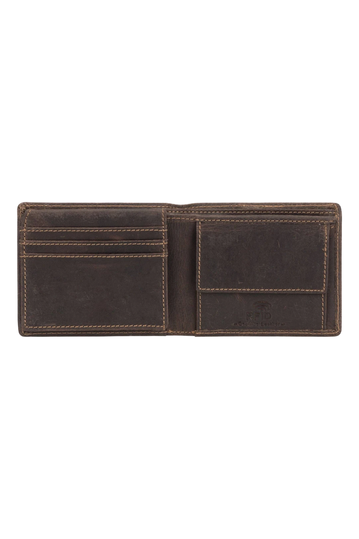 Minori Leather Charlie Leather Men's Bifold Wallet – Brown