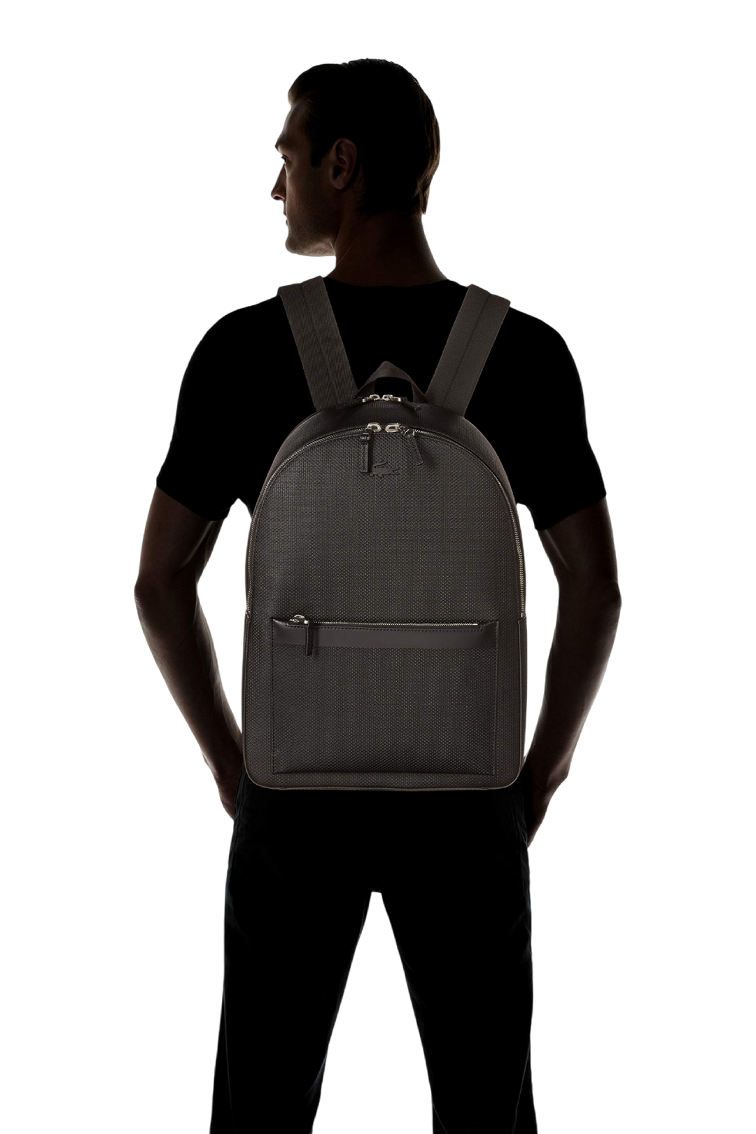 Lacoste Men's Chantaco Piqué Leather Backpack