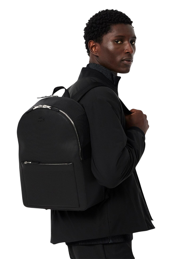 Lacoste Men's Chantaco Piqué Leather Backpack