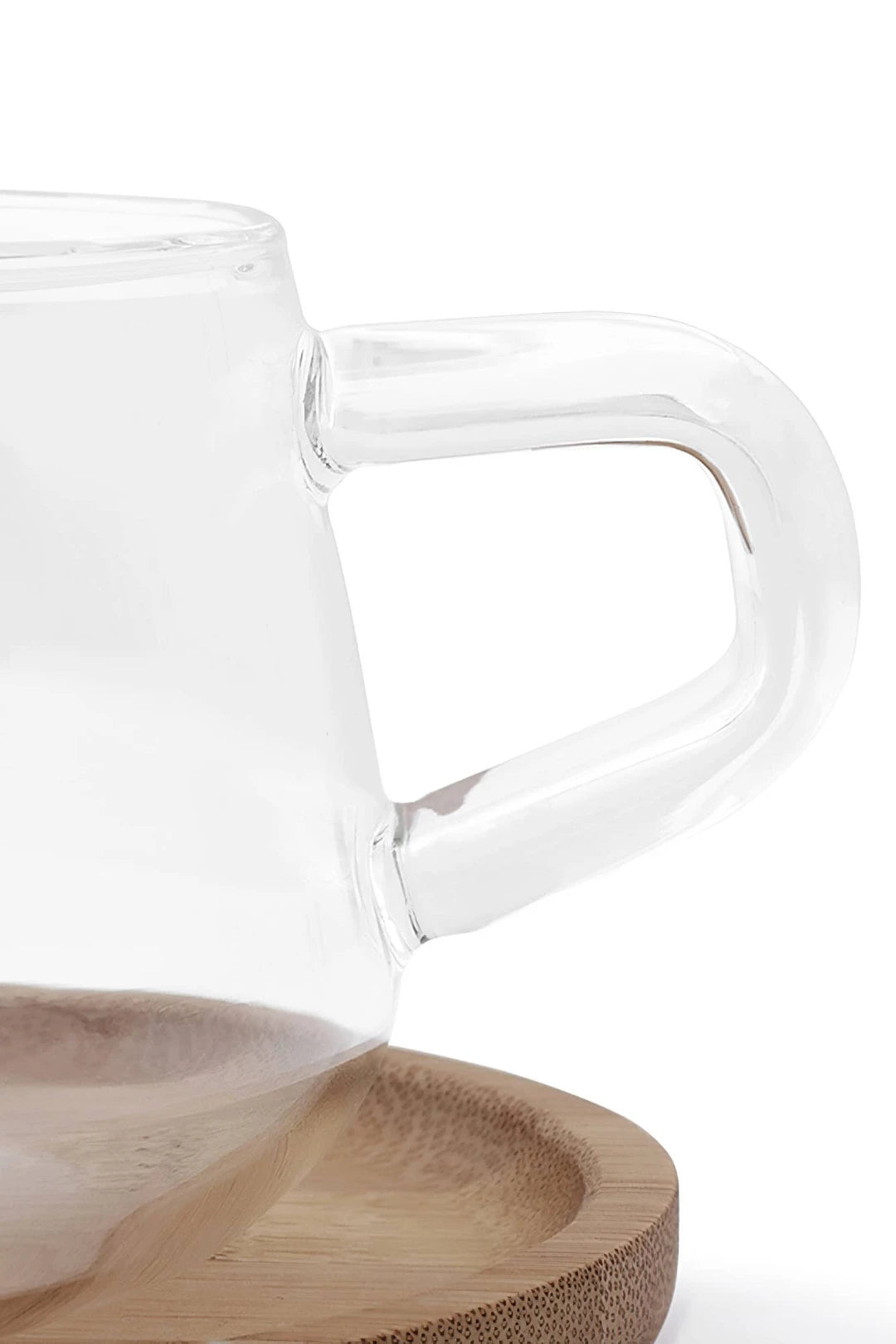 Classic™ Glass Tea & Coffee Cup with Wood Saucer – 9 oz