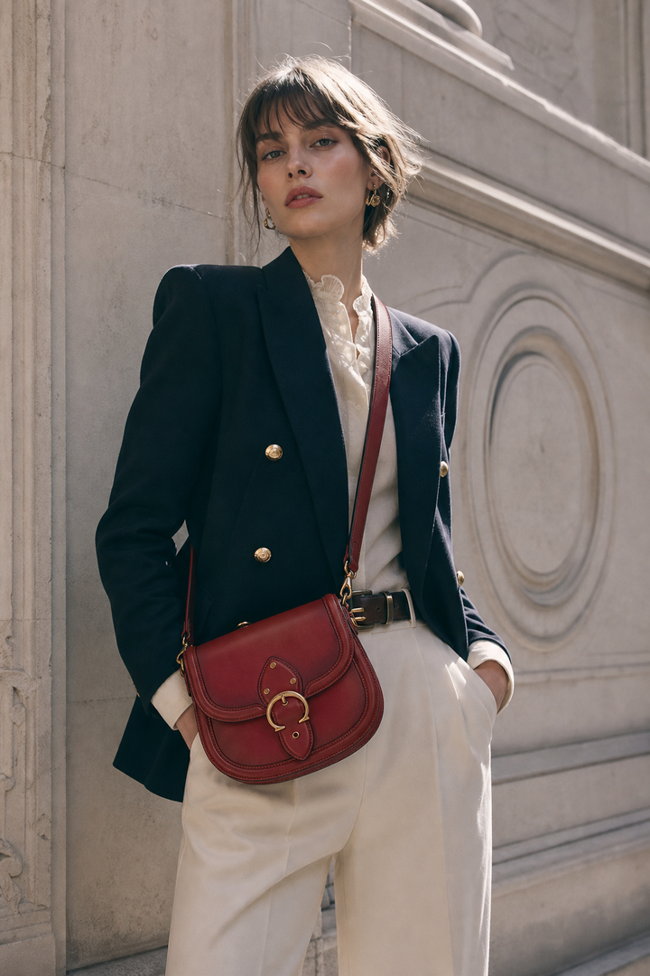 Coach Beat Saddle Bag - Brass & Red Sand
