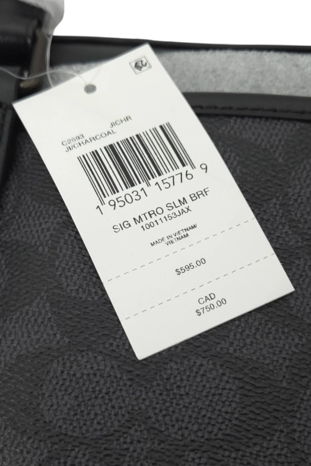 Coach Metropolitan Slim Brief in Signature Canvas