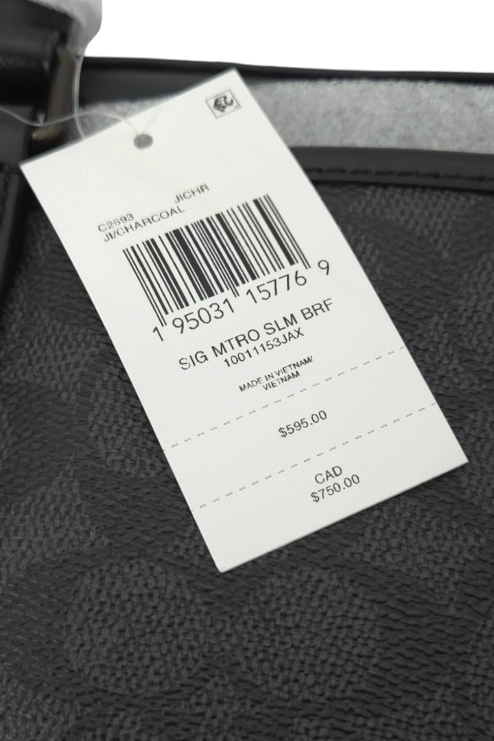 Coach Metropolitan Slim Brief in Signature Canvas