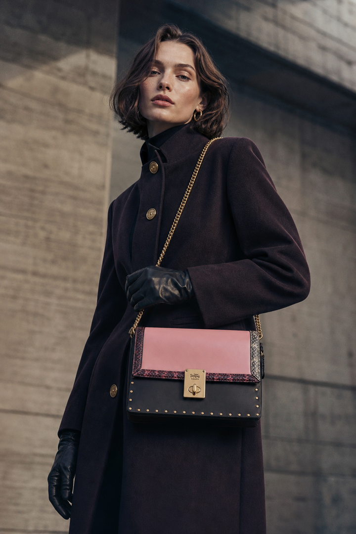 Coach X Jennifer Lopez Hutton Shoulder Bag - Peony Oxblood Multi