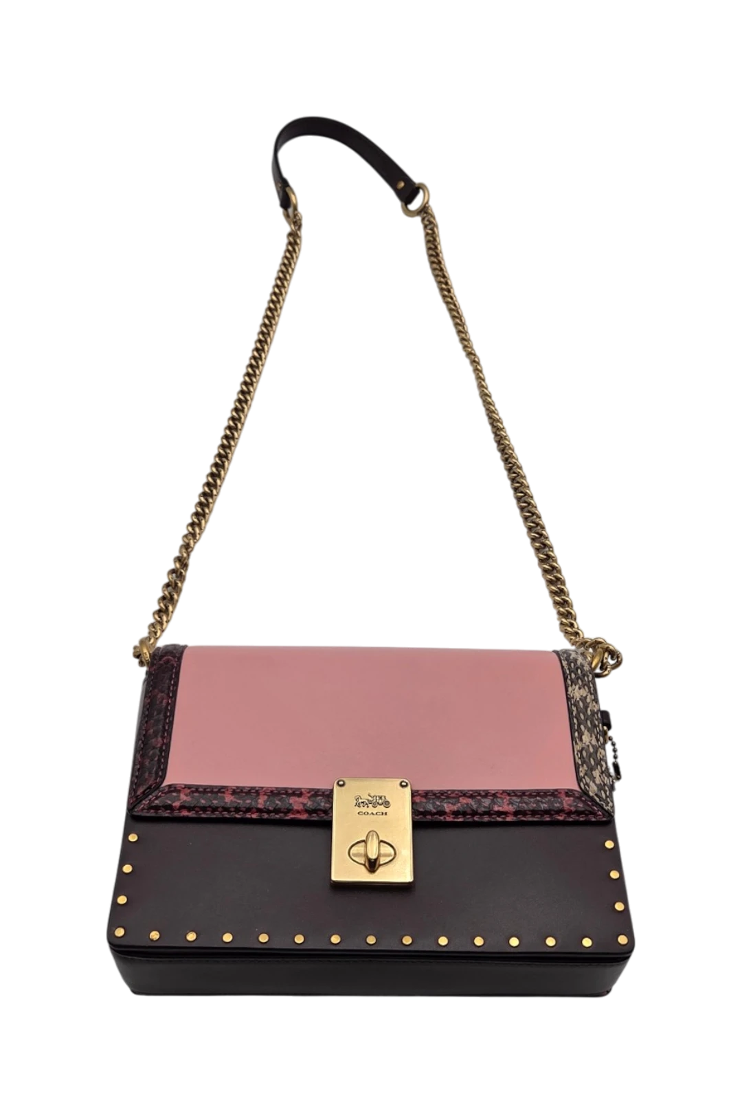 Coach X Jennifer Lopez Hutton Shoulder Bag - Peony Oxblood Multi