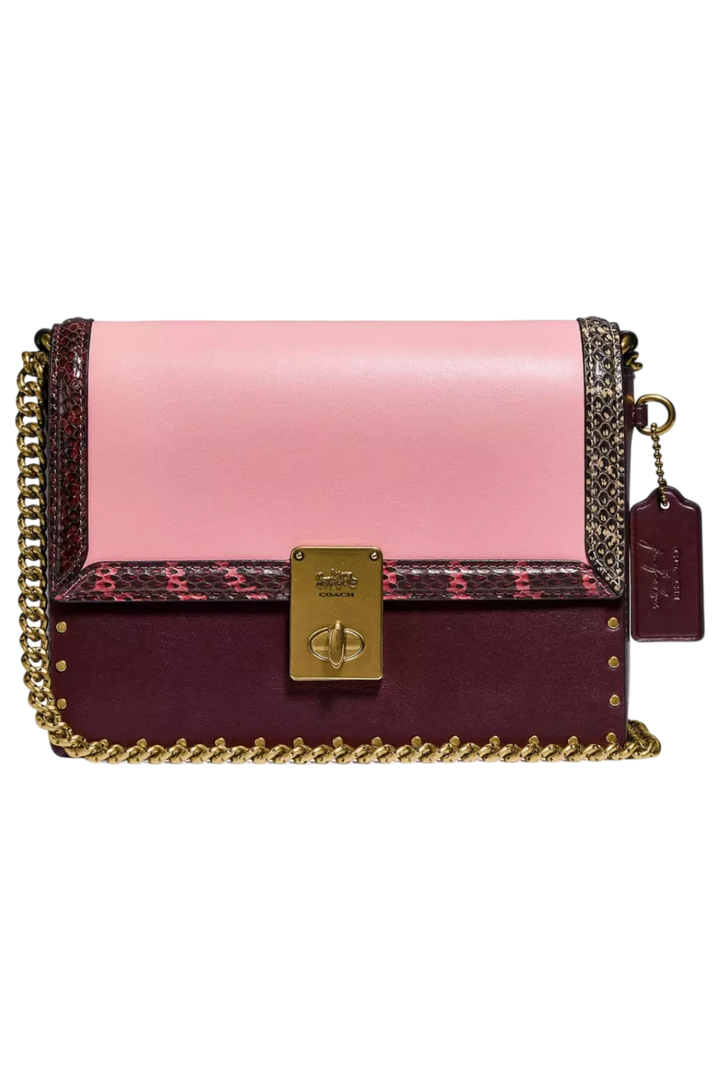 Coach X Jennifer Lopez Hutton Shoulder Bag - Peony Oxblood Multi