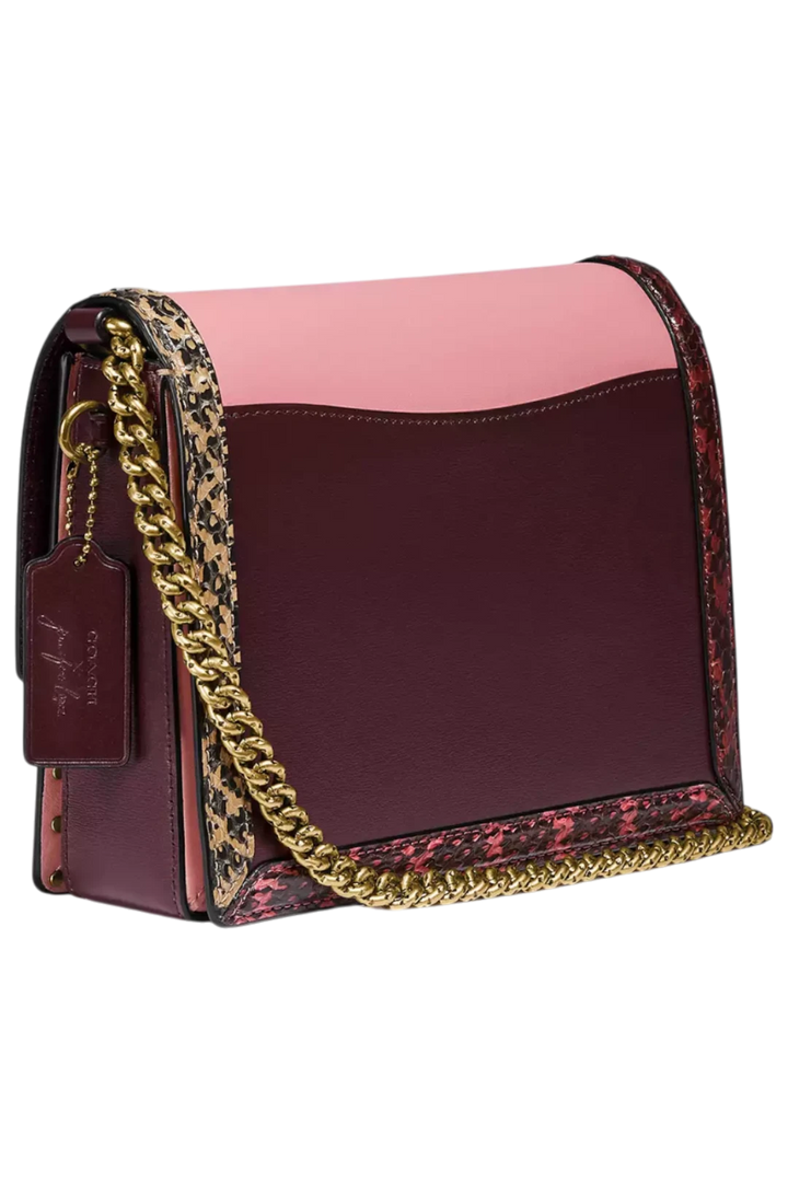 Coach X Jennifer Lopez Hutton Shoulder Bag - Peony Oxblood Multi