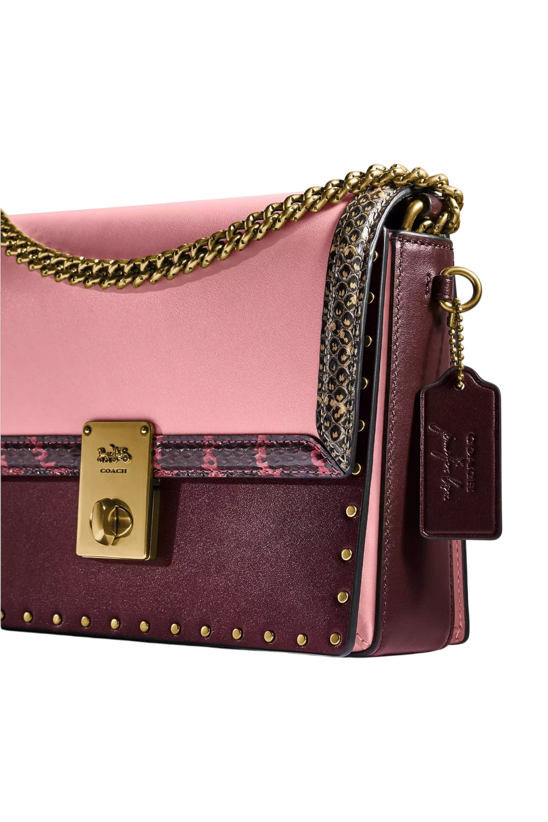Coach X Jennifer Lopez Hutton Shoulder Bag - Peony Oxblood Multi