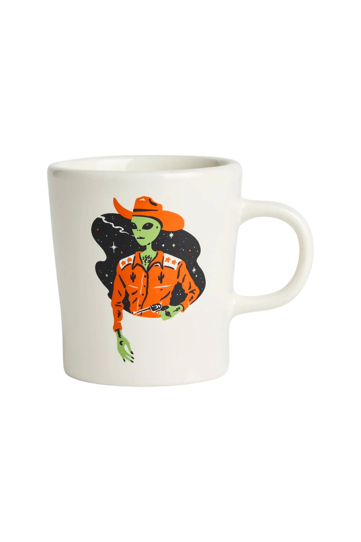Created Co. 9oz Modern Diner Mug – Alien Cowboy by Sam Larson