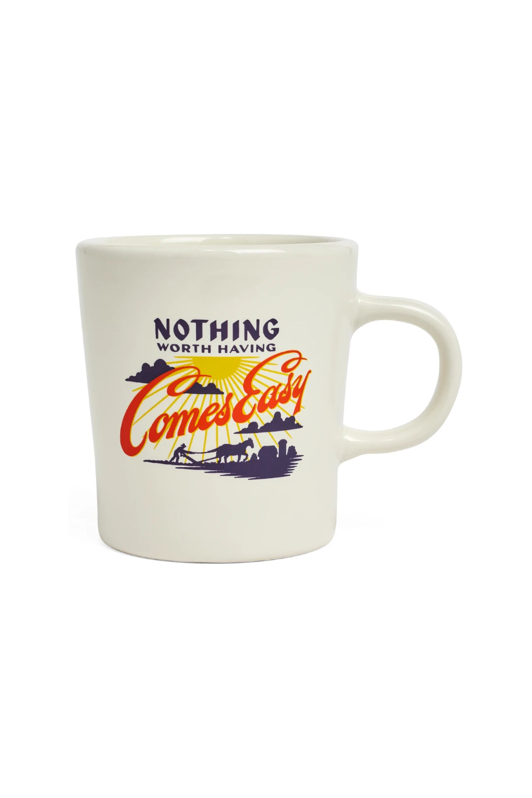 Created Co. 9oz Modern Diner Mug – Nothing Worth Having Comes Easy