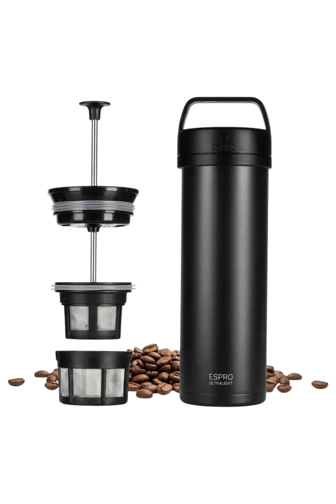 ESPRO P0 Ultralight Travel Coffee Press | 16 oz – Meteorite Black