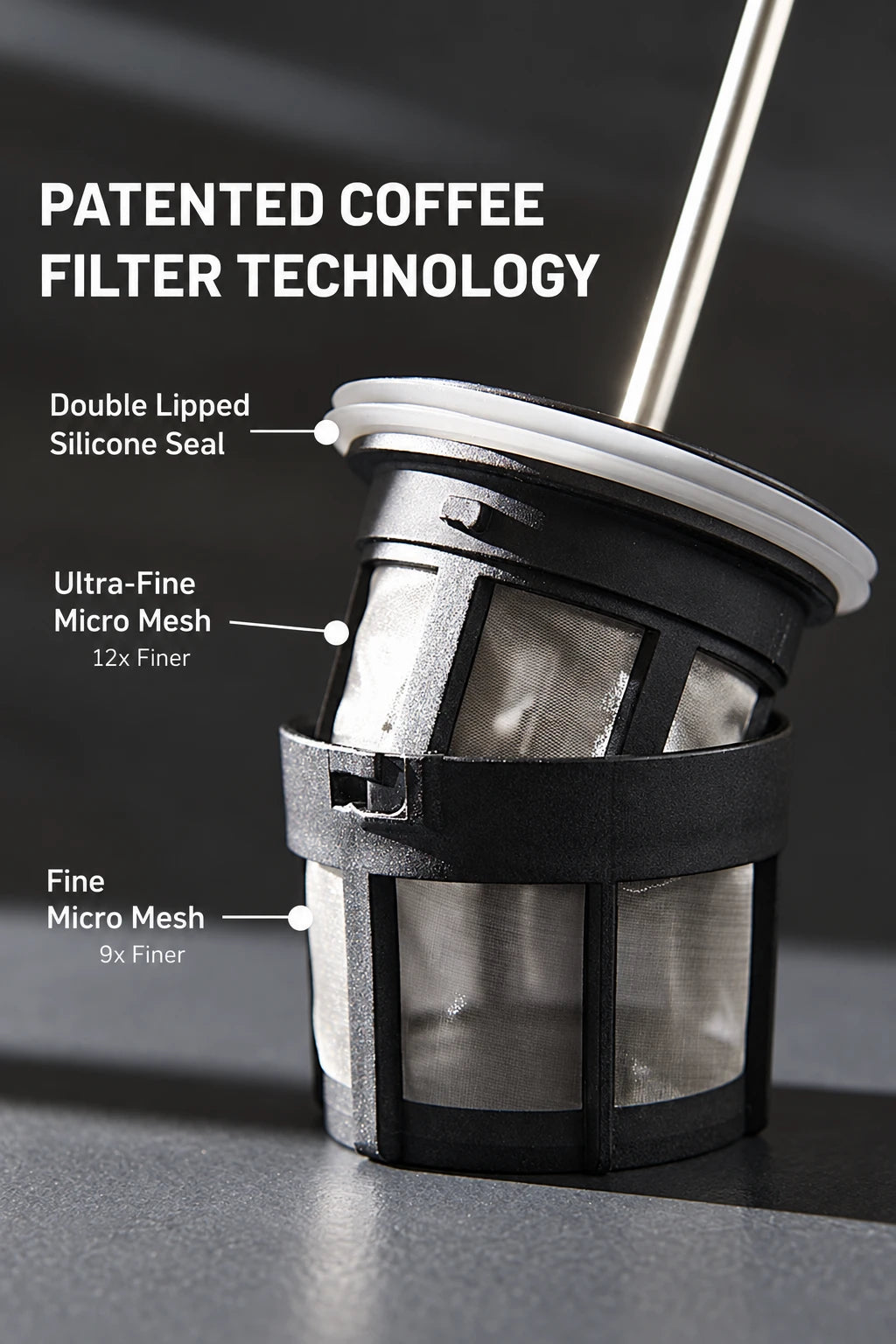 ESPRO P0 Ultralight Travel Coffee Press | 16 oz – Meteorite Black
