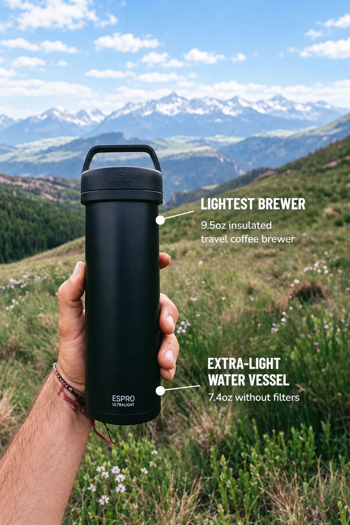 ESPRO P0 Ultralight Travel Coffee Press | 16 oz – Meteorite Black